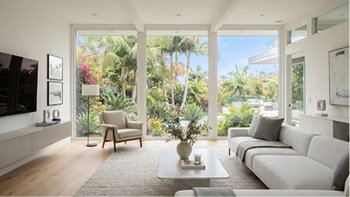 Bright San Diego living room with premium windows